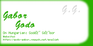 gabor godo business card